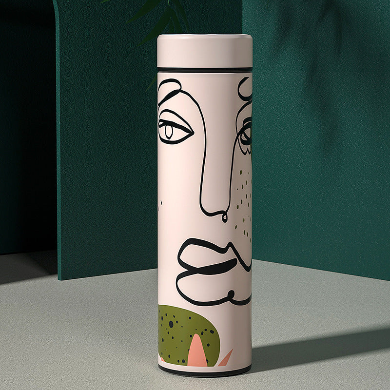 Artistic Elegance Designer Stainless Steel Thermos Bottle