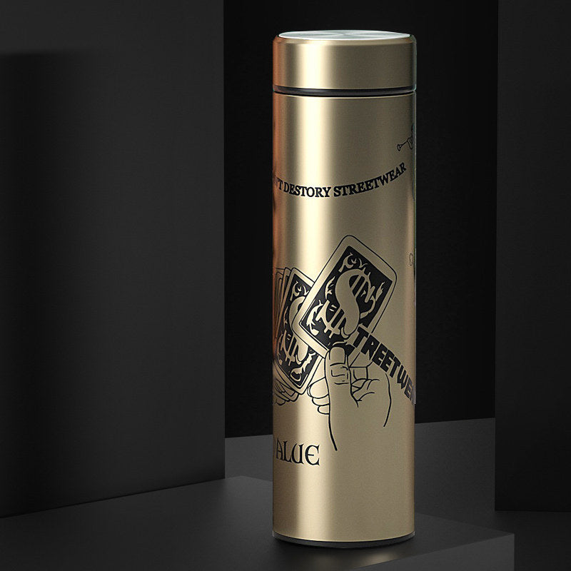 Artistic Elegance Designer Stainless Steel Thermos Bottle