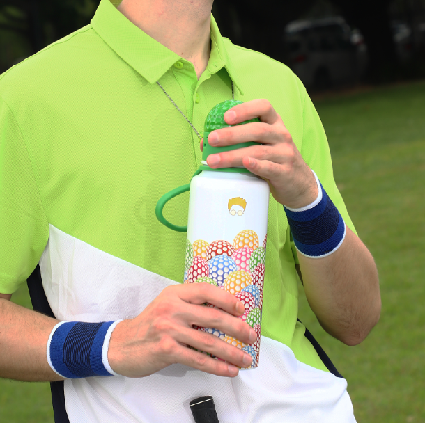 Exlusive Hydrate Soccer Water Thermo Bottle With Straw And Strap For Soccer Lovers